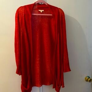 Eileen Fisher Slub Linen Cardigan Small